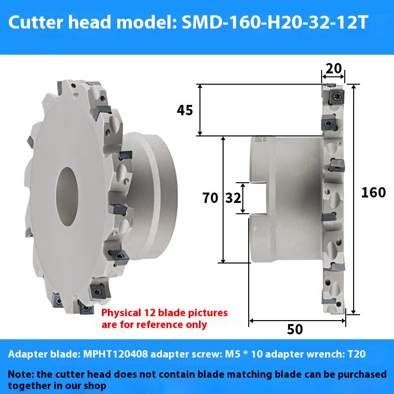 2082-CNC SMP 3 face and face milling cutter head saw blade sleeve indexable milling T-slot cutter head MPHT06 0812 Shandong Denso Pricision Tools Co.,Ltd.